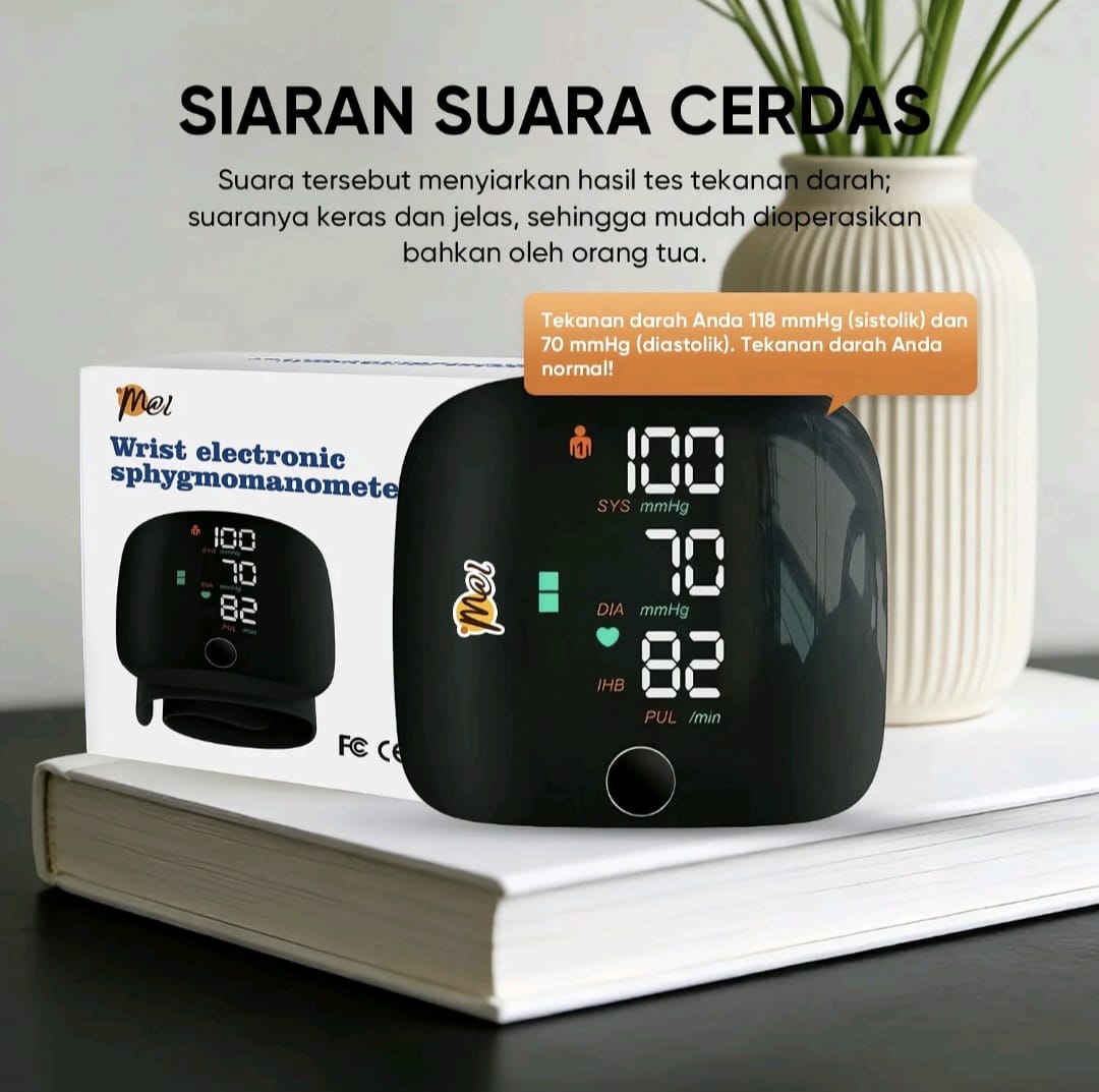 Siaran suara cerdas membacakan hasil pengukuran
